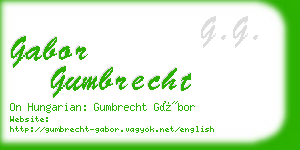 gabor gumbrecht business card